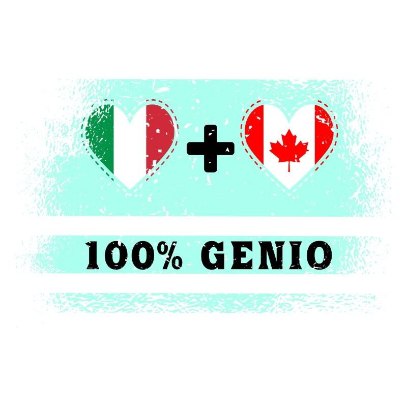 Italy and Canada 100% genius flag