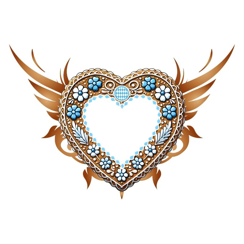 Gingerbread Heart Frame Tradition and love combined