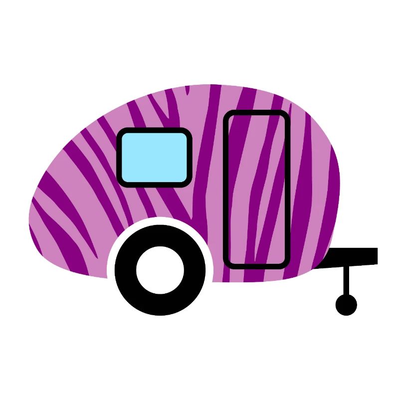 Caravan Caravan Zebra Camping Camper Pattern Fan