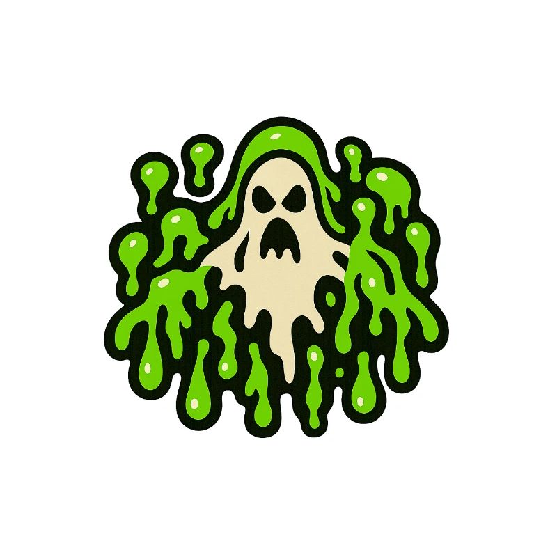 Spooky ghost slime print