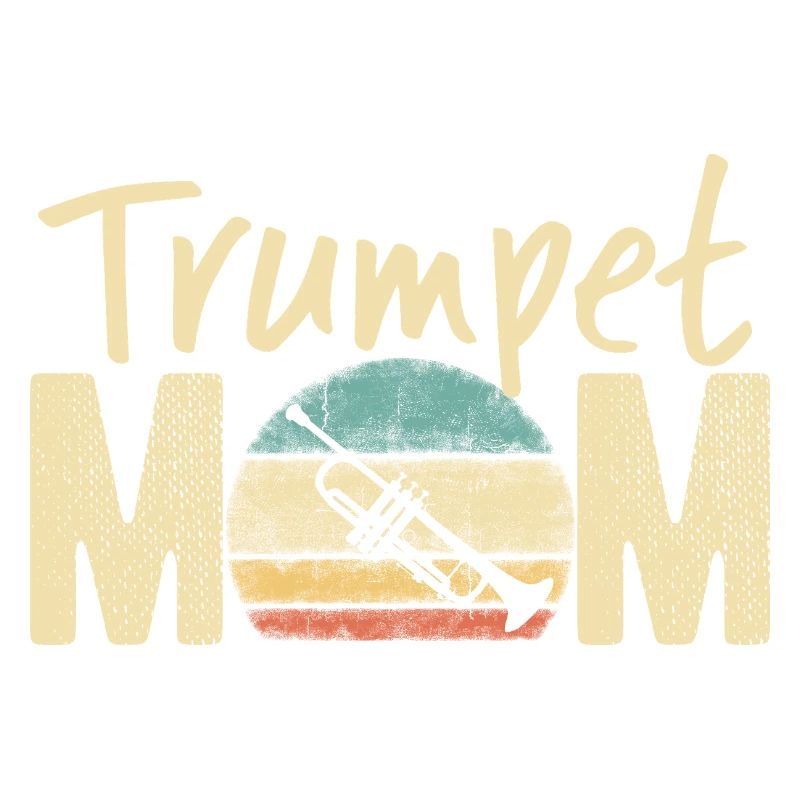 Trompete Mama Retro Vintage Marching Band Design