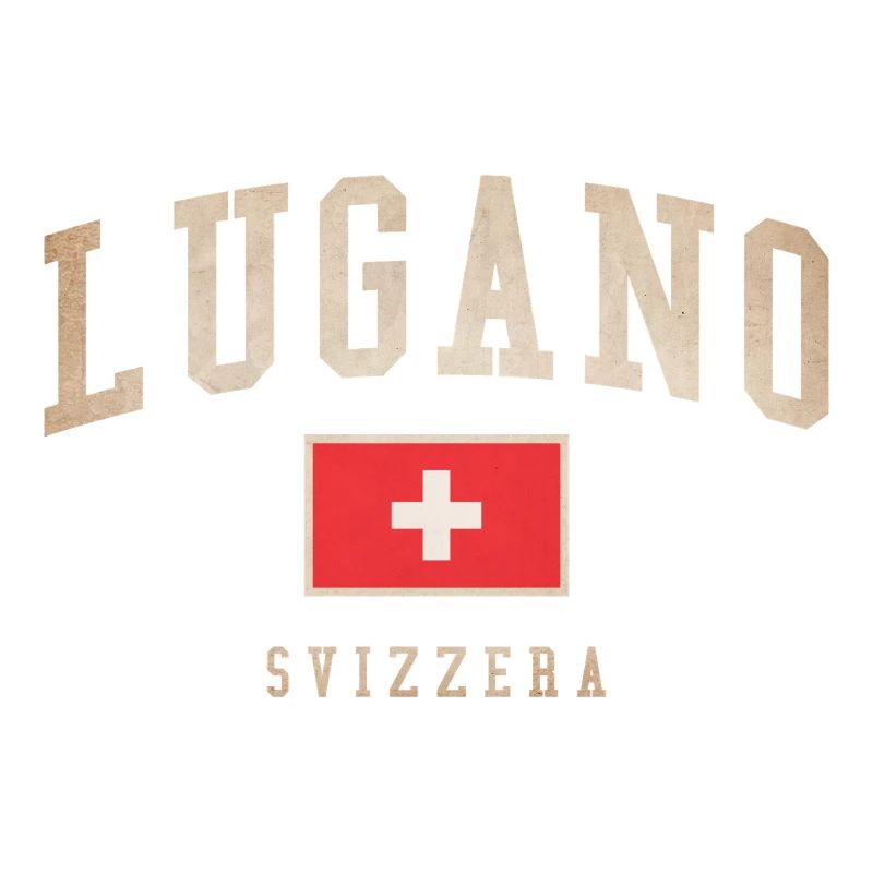 Emblème du drapeau suisse de Lugano
