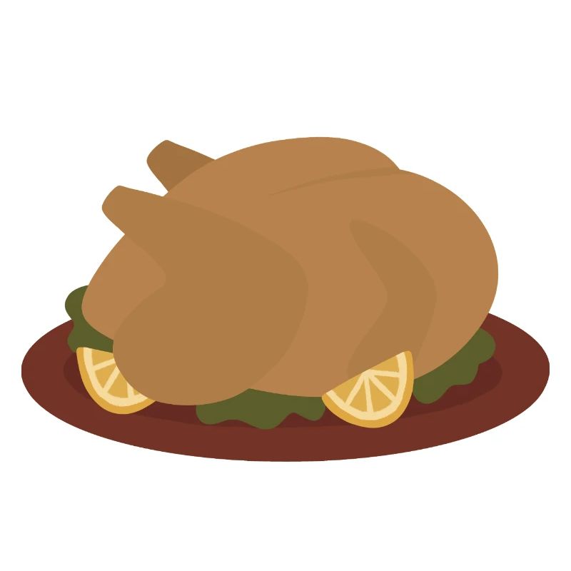 Roasted Turkey with Lemon Garnishes