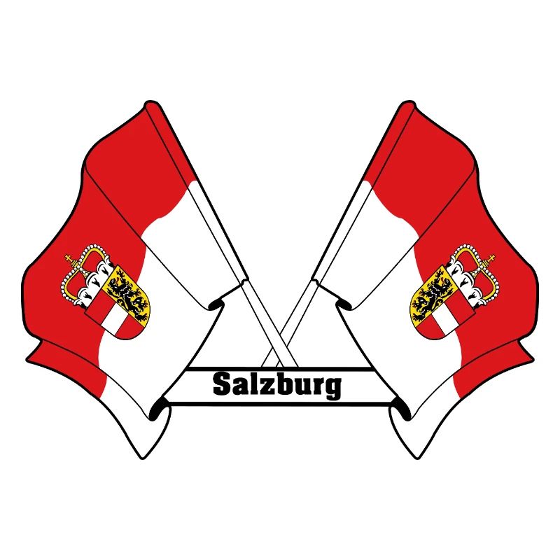 Drapeaux de Salzbourg avec nom