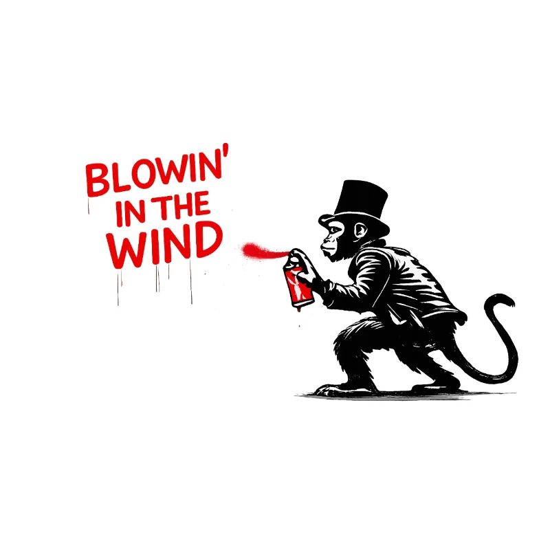 Wind Spray Monkey Graffiti