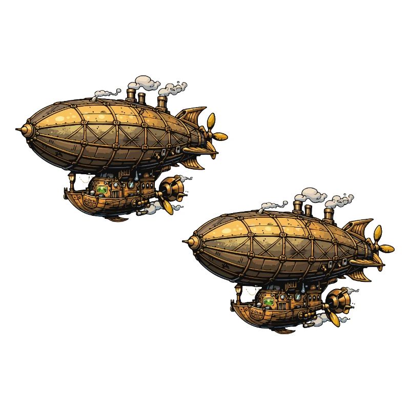 Zeppelin des dirigeables steampunk