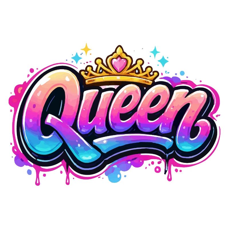 Queen Graffiti Crown Design