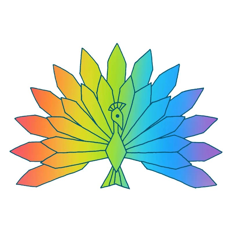Paon multicolore