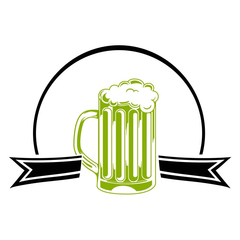 Résumé de la chope de bière néon vert