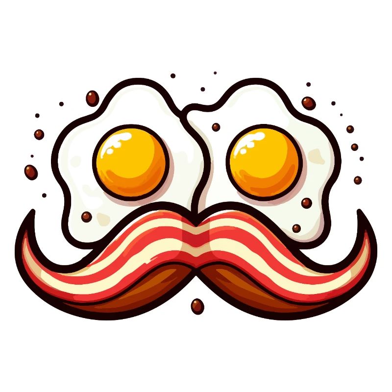 Retro-Ei-Schnurrbart