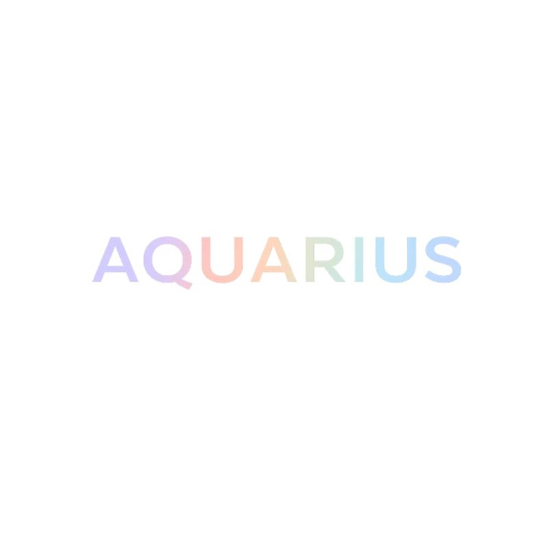 Pastel Aquarius Gradient Typography