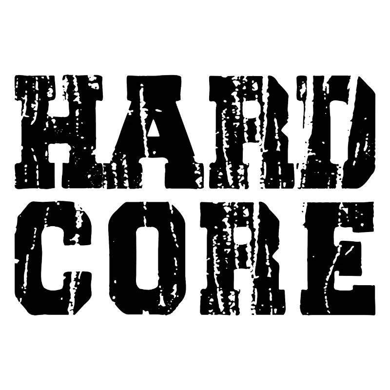 Hardcore Distressed and Bold Typography Logo