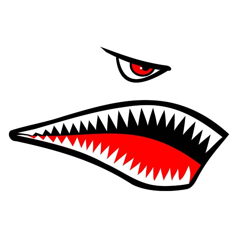 Shark face, Shark Teeth, Nose art