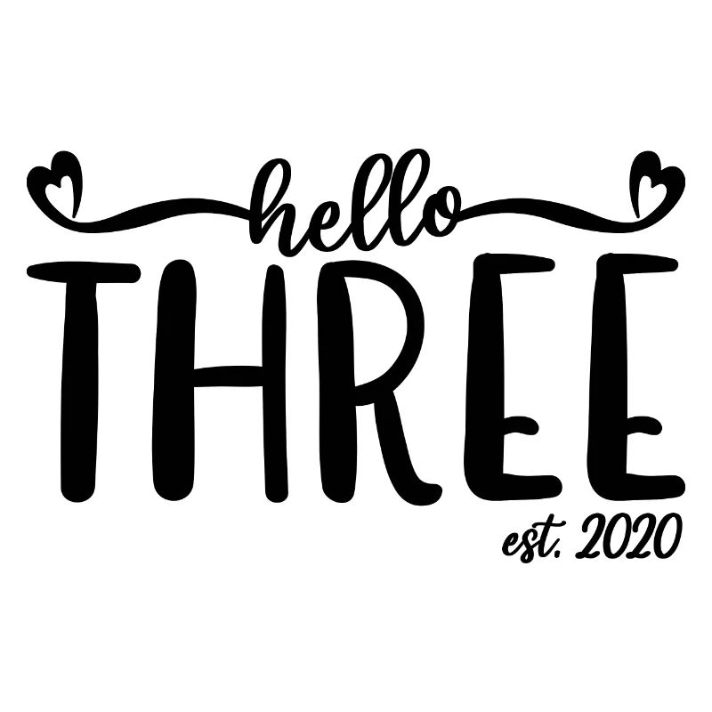 3. Geburtstag Kinder Mädchen 3 Hallo Drei Est. 2020