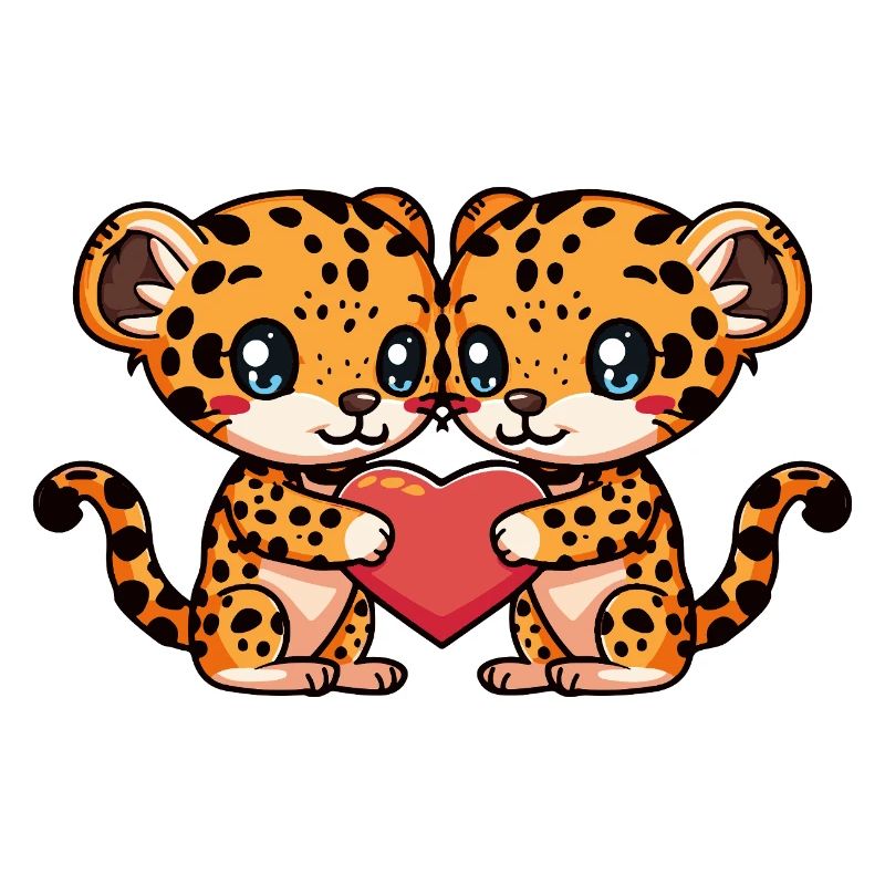 Leopard Paar Herz