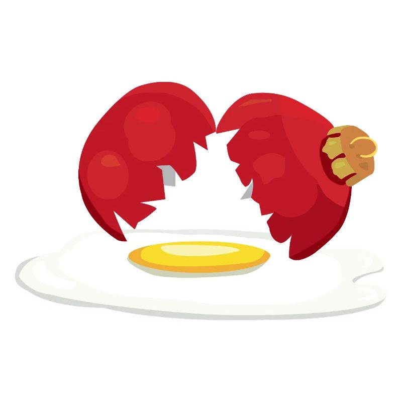 Weihnachtskugel zerbrochenes Ei