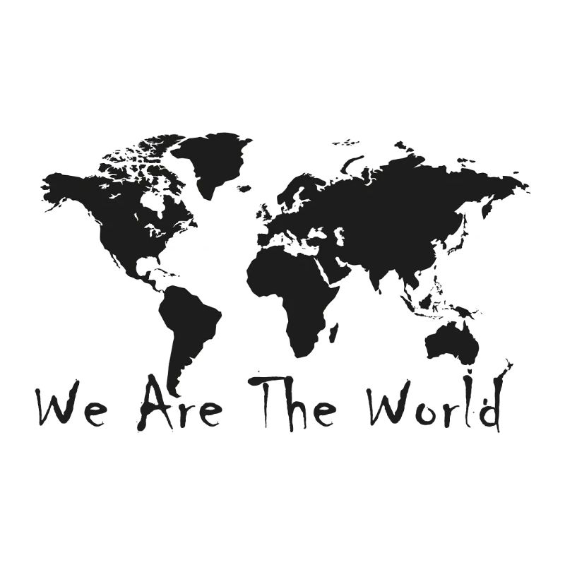 World Unity Map Silhouette