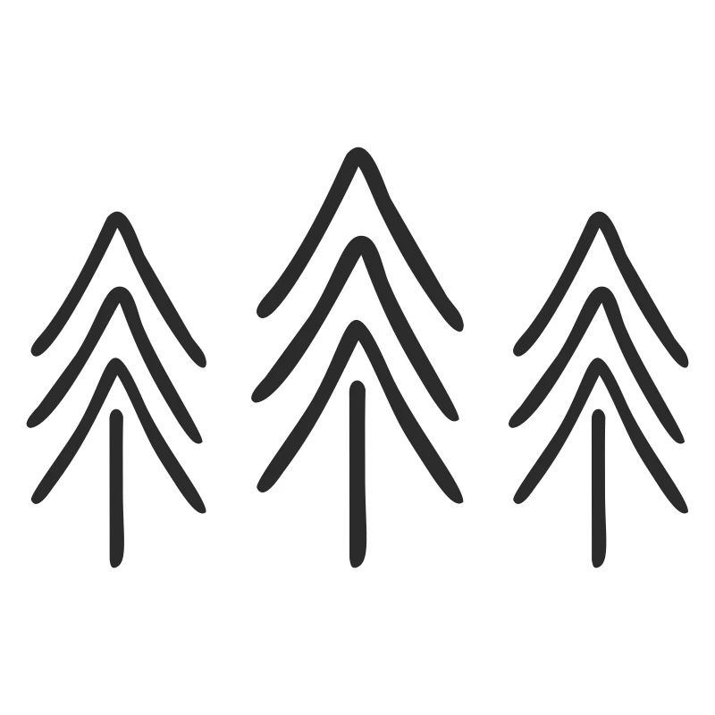 Fir Trees Silhouettes Pattern