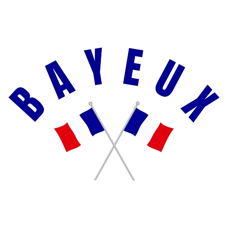 Drapeaux français croisés de Bayeux Emblèmes