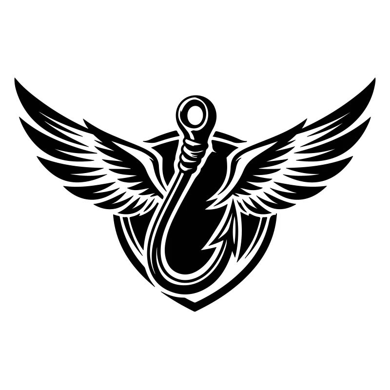 Icône d’hameçon à pêche Logo de pêche