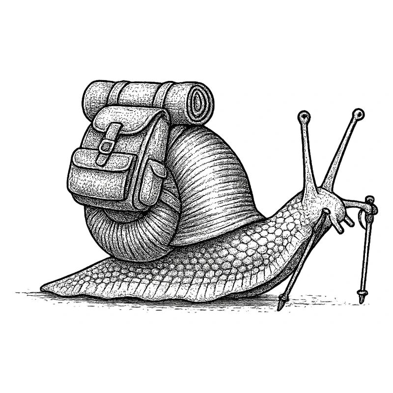 Snail Trekker mit Rucksack
