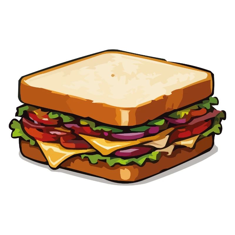 Cheese Sandwich Pop Art