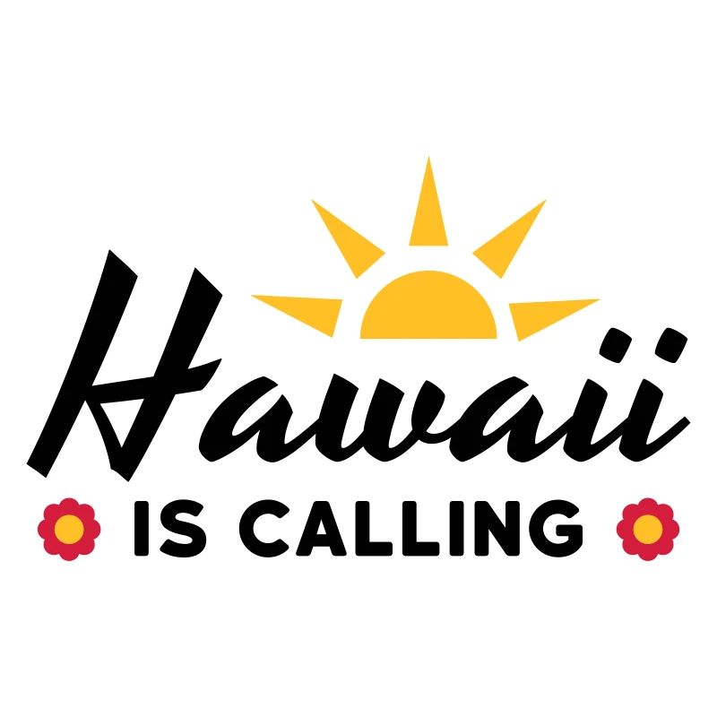 Hawaï appelle (soleil, rayons du soleil, fleurs)