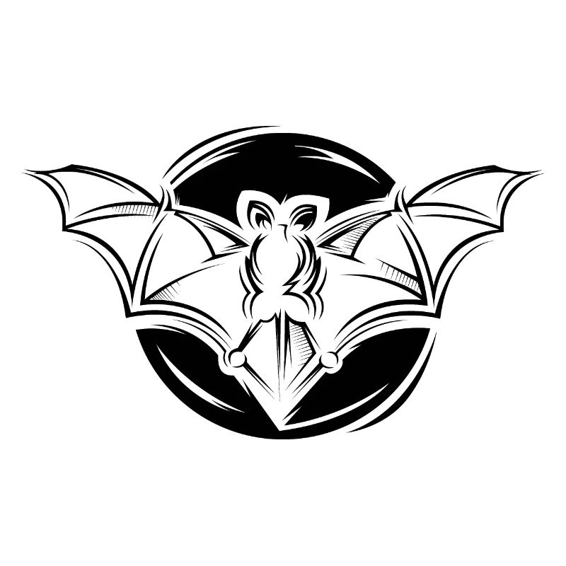 Bat Moon Icon Illustration Icon Graphic