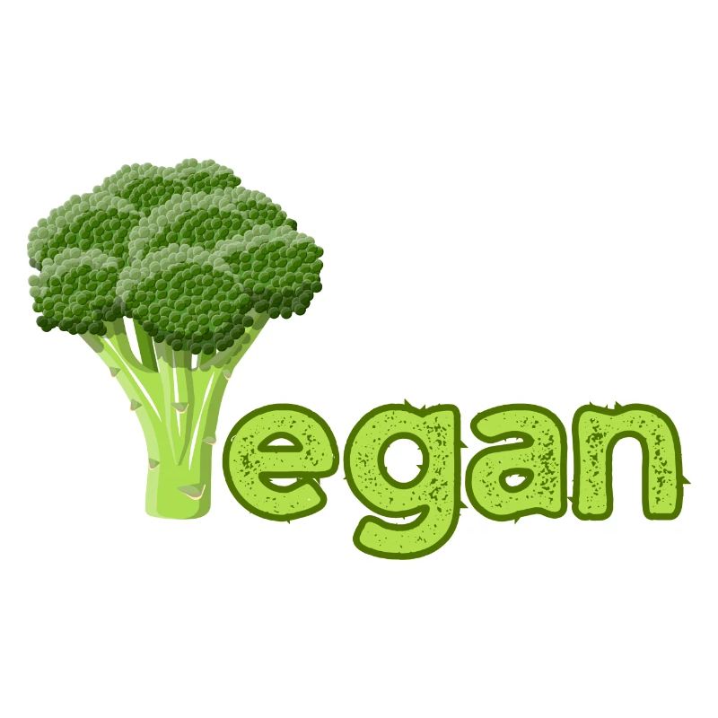 Vibrant Vegan Broccoli Logo
