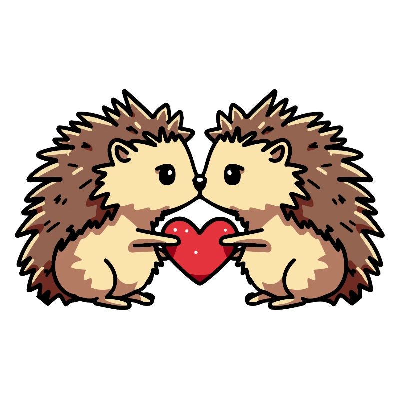 Igel Paar Herz