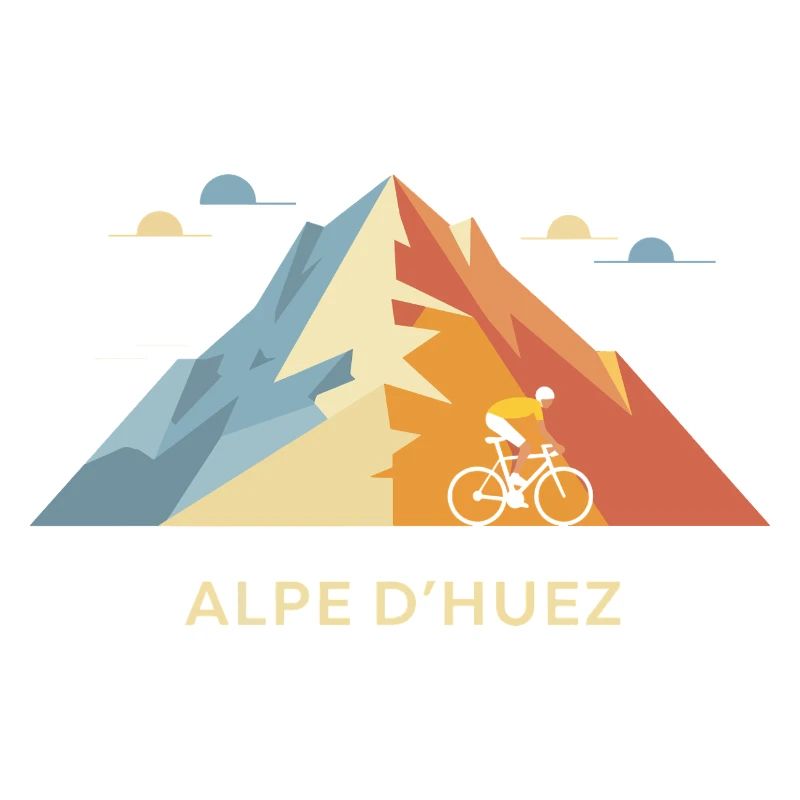 Radfahrer Alpe d'Huez Kunst