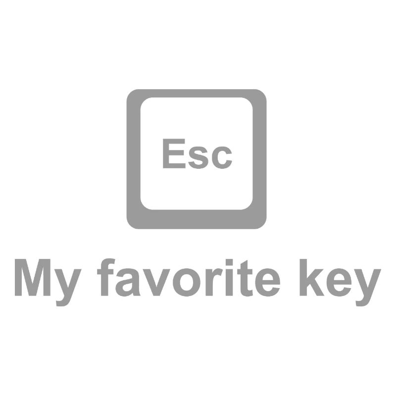 ESC Key Shirt – Favorite Button for Nerds & Geeks