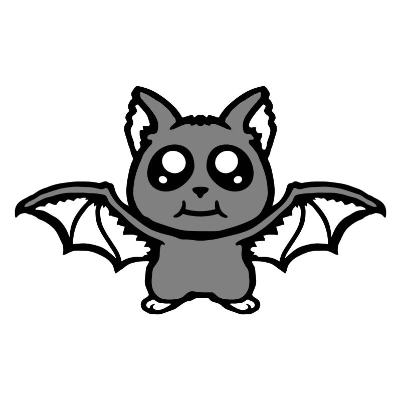 Little Cute Bat Halloween Funny Comic Cute