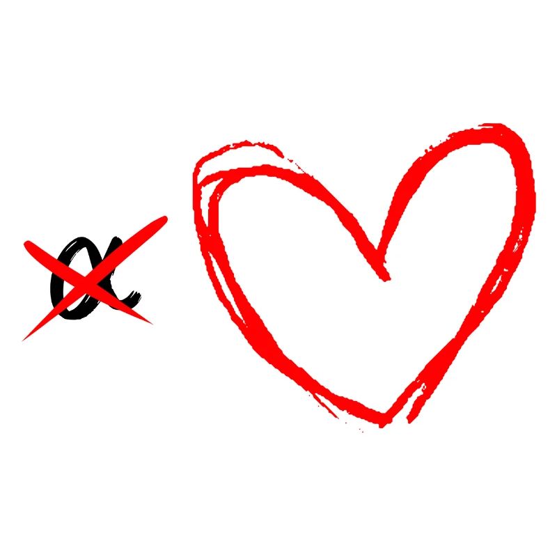 Je ne suis pas un design alpha avec un cœur rouge