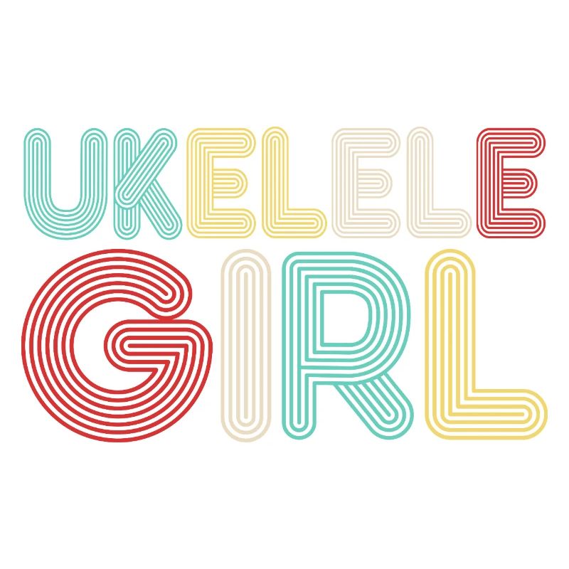 Hawaiian Ukulele Uke Retro 70s