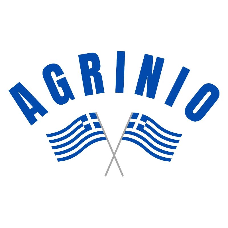 Bogen-Agrinio mit griechischen Flaggen