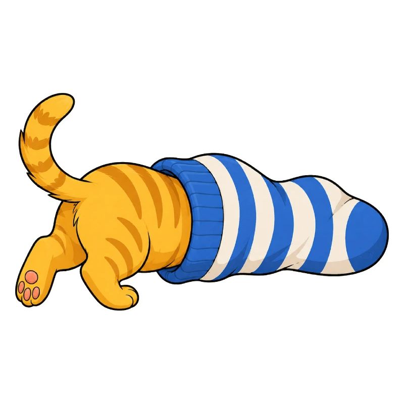Katze in der Socke