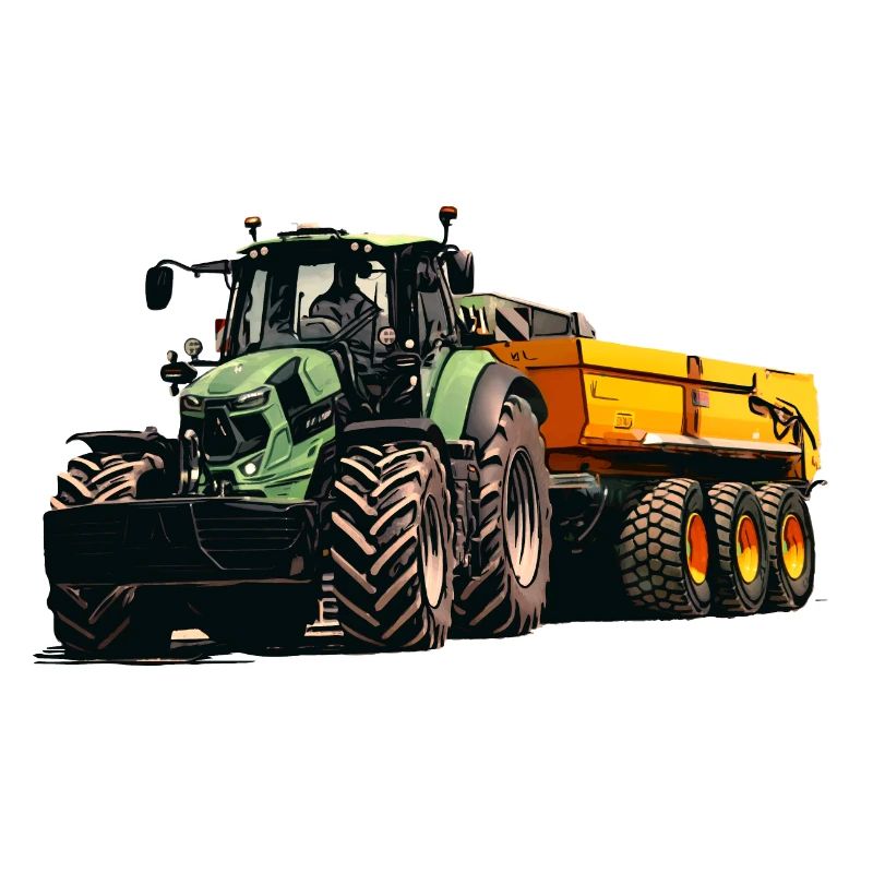 Deutz avec remorque benne