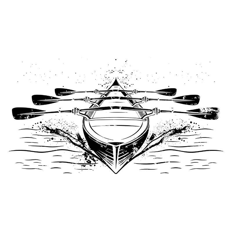 Racing rowing boat