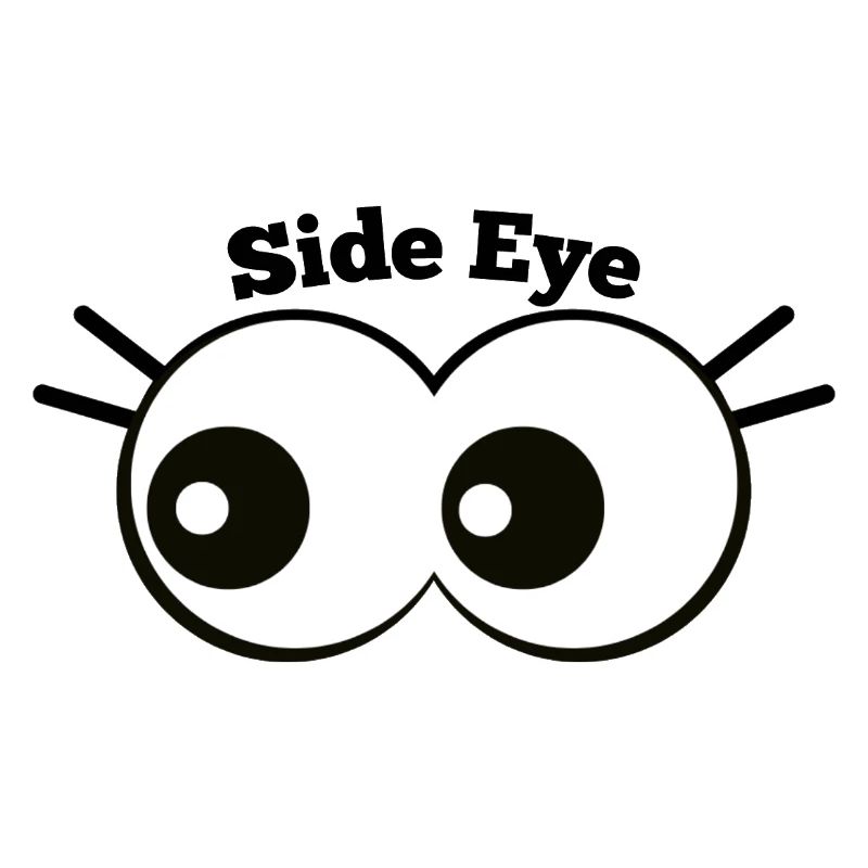 Oeil latéral dessin animé oeil blague