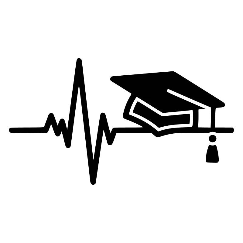 ECG Line with End Cap – Graduation Motif