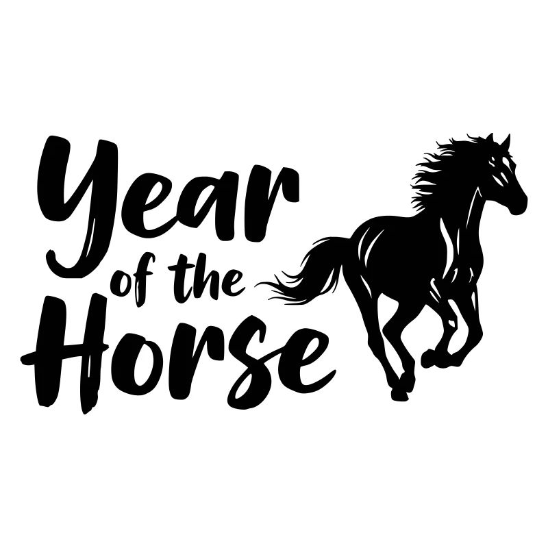 Année du Cheval Lettrage