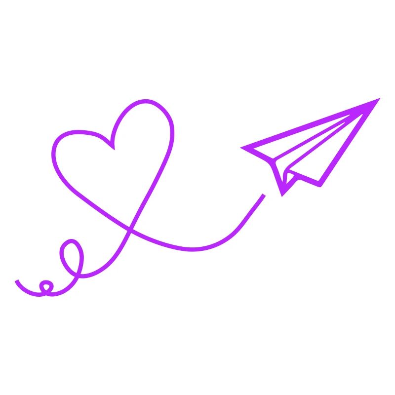 Herzflug Papierflug Illustration