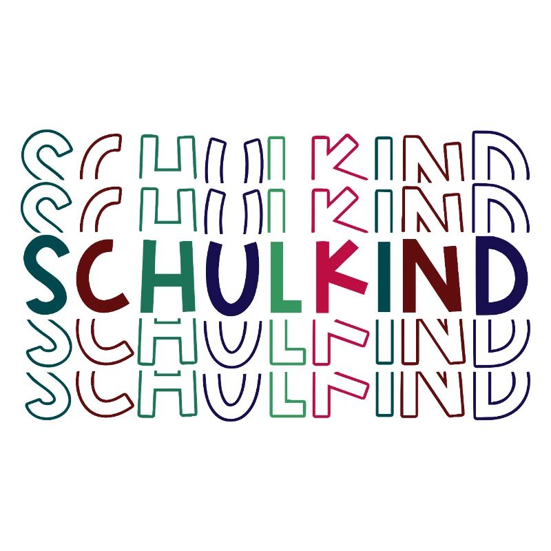 Schulkind bunt Einschulung Erstklässler