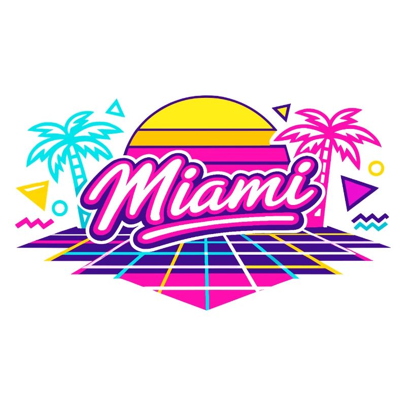 Miami Retro Disco Style Neon Vice Gift Idea