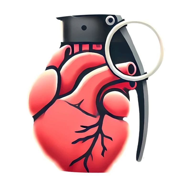 Explosive Herzgranate Design