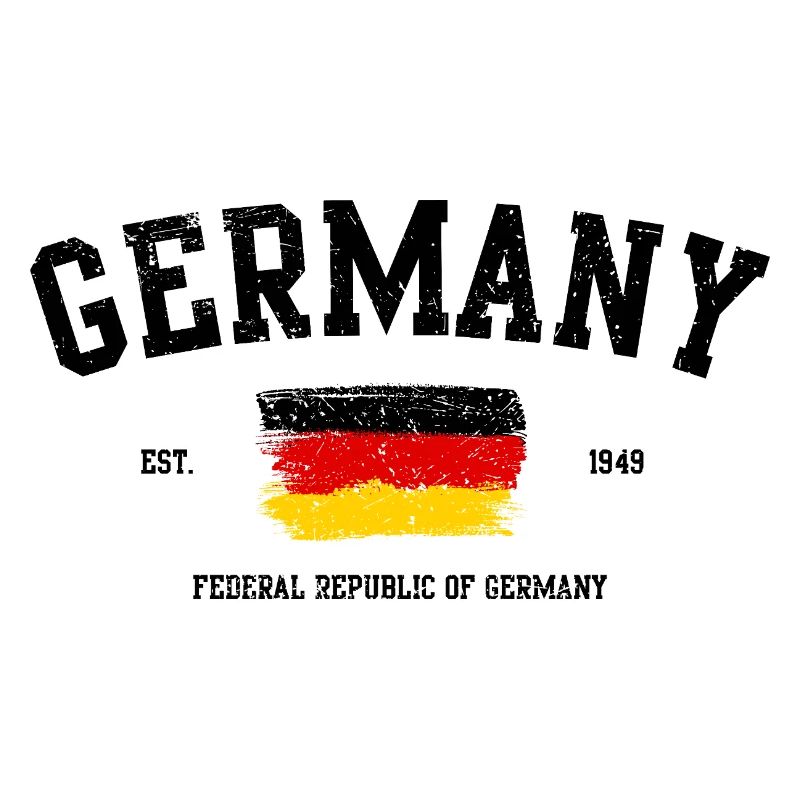 Conception abstraite de la typographie du drapeau allemand