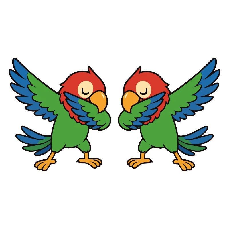 Parrot Dabbing Comic