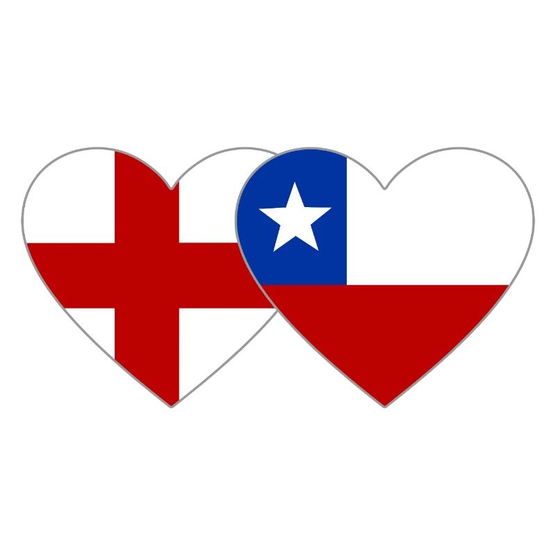 Sweden Chile Flag Heart