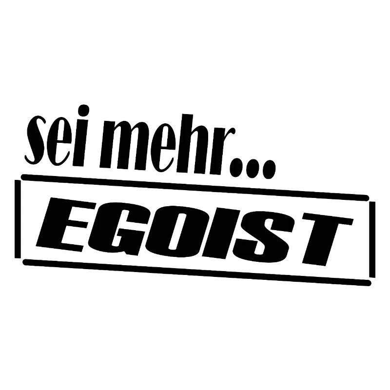Egoist / Clear statement look